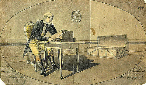 Schubert Werther am Schreibtisch